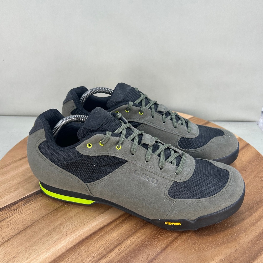 Giro Rumble VR Mens Cycling Shoes Size 10.5 US 44 EU Olive Black Vibram Sole